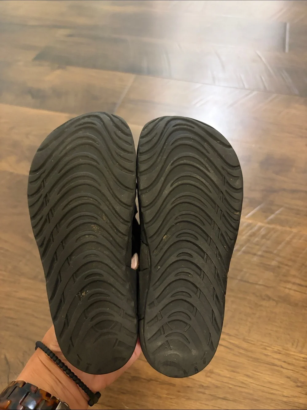 Nike Black Kids Water Shoes with White Swoosh